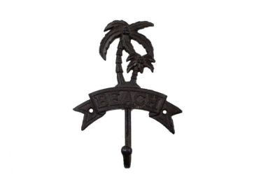 Cast Iron Palm Tree Beach Hook 8""