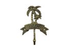 Rustic Gold Cast Iron Palm Tree Beach Hook 8""