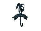 Seaworn Blue Cast Iron Palm Tree Beach Hook 8""