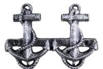 Antique Silver Cast Iron Decorative Anchor Hooks 7""
