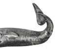 Antique Silver Cast Iron Whale Hook 6""
