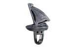 Antique Silver Cast Iron Sailboat Hook 6""