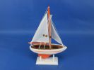 Wooden Orange Pacific Sailer Model Sailboat Decoration 9""