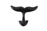 Rustic Black Cast Iron Decorative Whale Tail Hook 5""