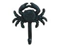 Seaworn Blue Cast Iron Wall Mounted Crab Hook 5""