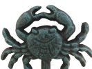 Seaworn Blue Cast Iron Wall Mounted Crab Hook 5""