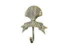 Rustic Gold Cast Iron Seashell Beach Hook 8""