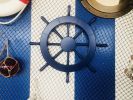 Dark Blue Decorative Ship Wheel 18""