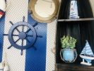 Dark Blue Decorative Ship Wheel 18""