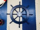 Dark Blue Decorative Ship Wheel with Anchor 18""