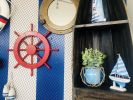 Red Decorative Ship Wheel 18""