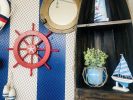 Red Ship Decorative Wheel with Starfish 18""