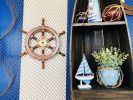 Deluxe Class Wood and Brass Decorative Ship Wheel 15""