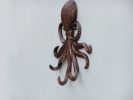 Antique Copper Wall Mounted Octopus Hooks 7""