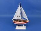 Wooden USA Sailer Model Sailboat Decoration 9""