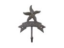 Cast Iron Starfish Beach Hook 8""