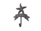 Cast Iron Starfish Beach Hook 8""