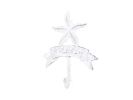 Whitewashed Cast Iron Starfish Beach Hook 8""
