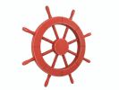Rustic Red Decorative Ship Wheel 18""