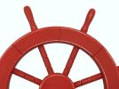 Rustic Red Decorative Ship Wheel 18""