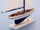 Wooden Blue Pacific Sailer Model Sailboat Decoration 17""