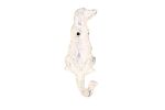 Whitewashed Cast Iron Dog Hook 6""