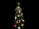 LED Lighted Clear Japanese Glass Ball Fishing Float with Brown Netting Christmas Tree Ornament 3""