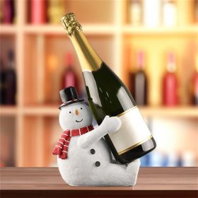 Snowman Wine Holder, Tabletop Wine Racks, Wine Bottle Holder With Handles Reusables Wine Bags, Unique Wine Bottle Holder, Tabletop Wine Racks For (Option: Snowman)
