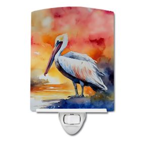 NEW Pelican Ceramic Night Light Compact, UL-Certified, Ideal for Bedroom, Bathroom, Nursery, Hallway, Kitchen, 6x4x3, Multicolor (Default: Default)
